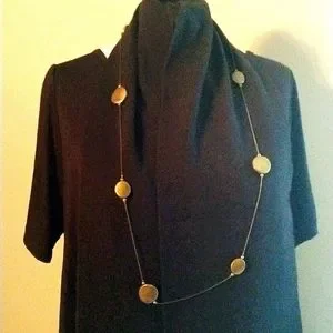 Jewelry | Retro Bronze Chord Chain With Gold Beads | Poshmark